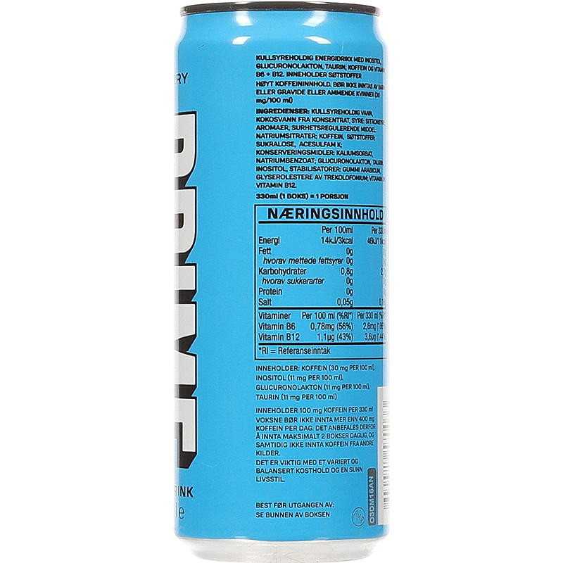 Prime Energy 330 ml Sininen vadelma