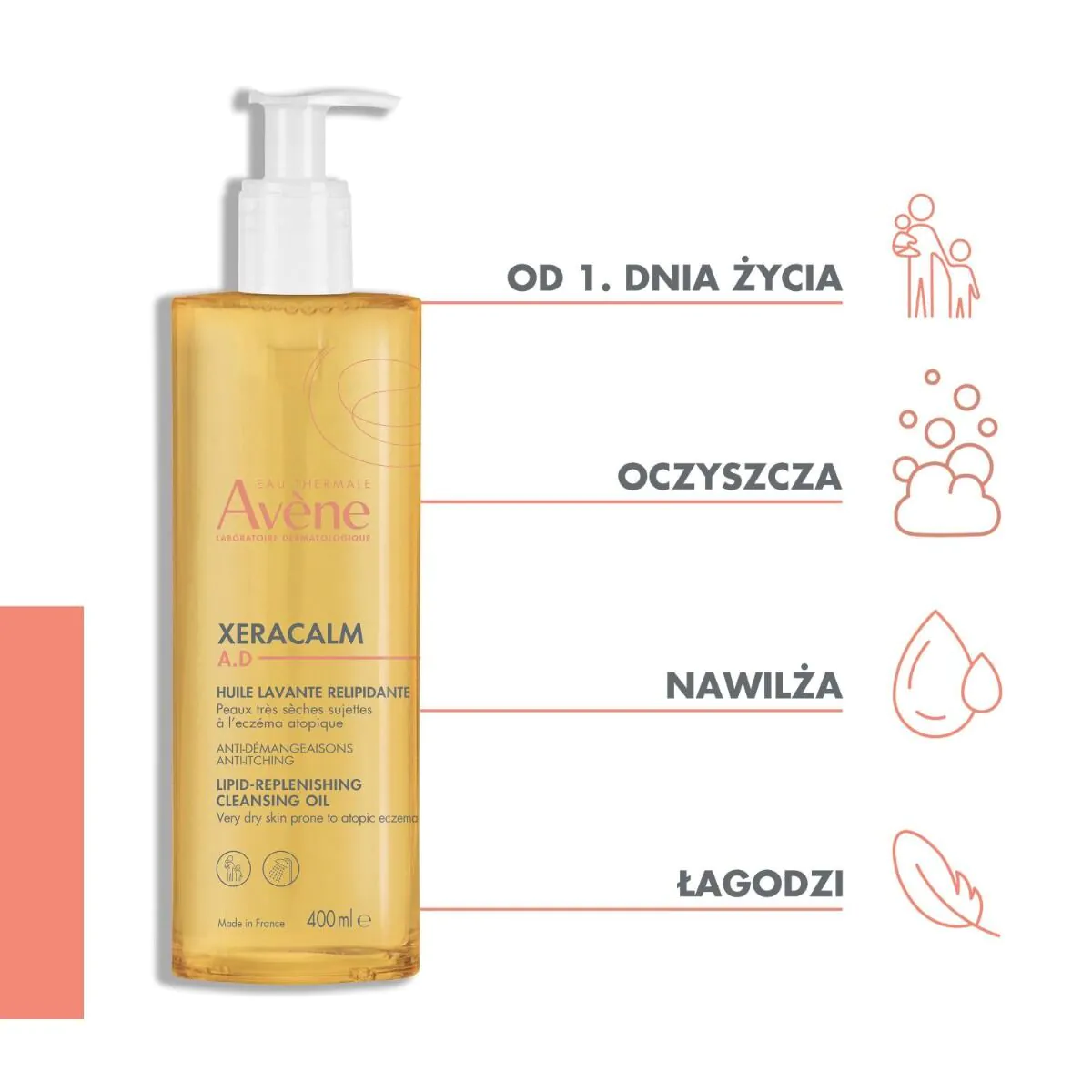 Avène Xera Calm A.D Olejek do kąpieli