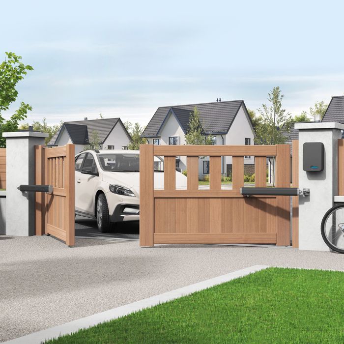Motorisation pour portail à battants - Moteur à vérins - Teha-SE - Avidsen - 114176