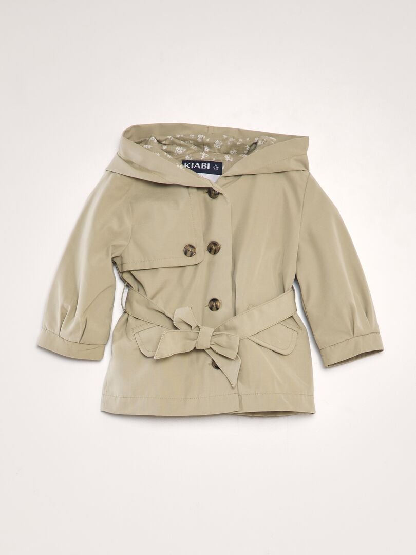 Gabardina con capucha - VERDE