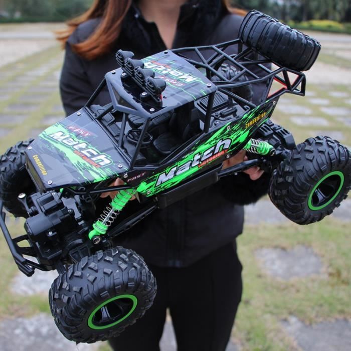 6026--37CM Noir 1B - Camions télécommandés à grande vitesse pour enfants, Voiture tout-terrain 4x4, Jouets po