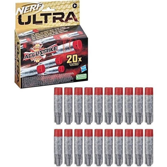 Confezione di ricarica da 20 dardi NERF Ultra AccuStrike - Compatibile solo con i blaster NERF Ultra