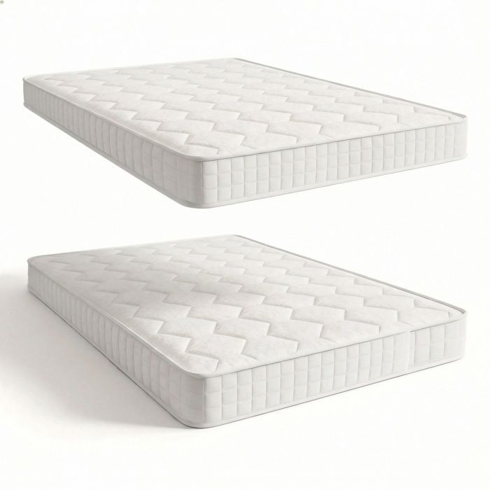 Materasso 90x190 cm - Supporto in memory foam - 7 zone - Schiuma confortevole - Confezione da 2