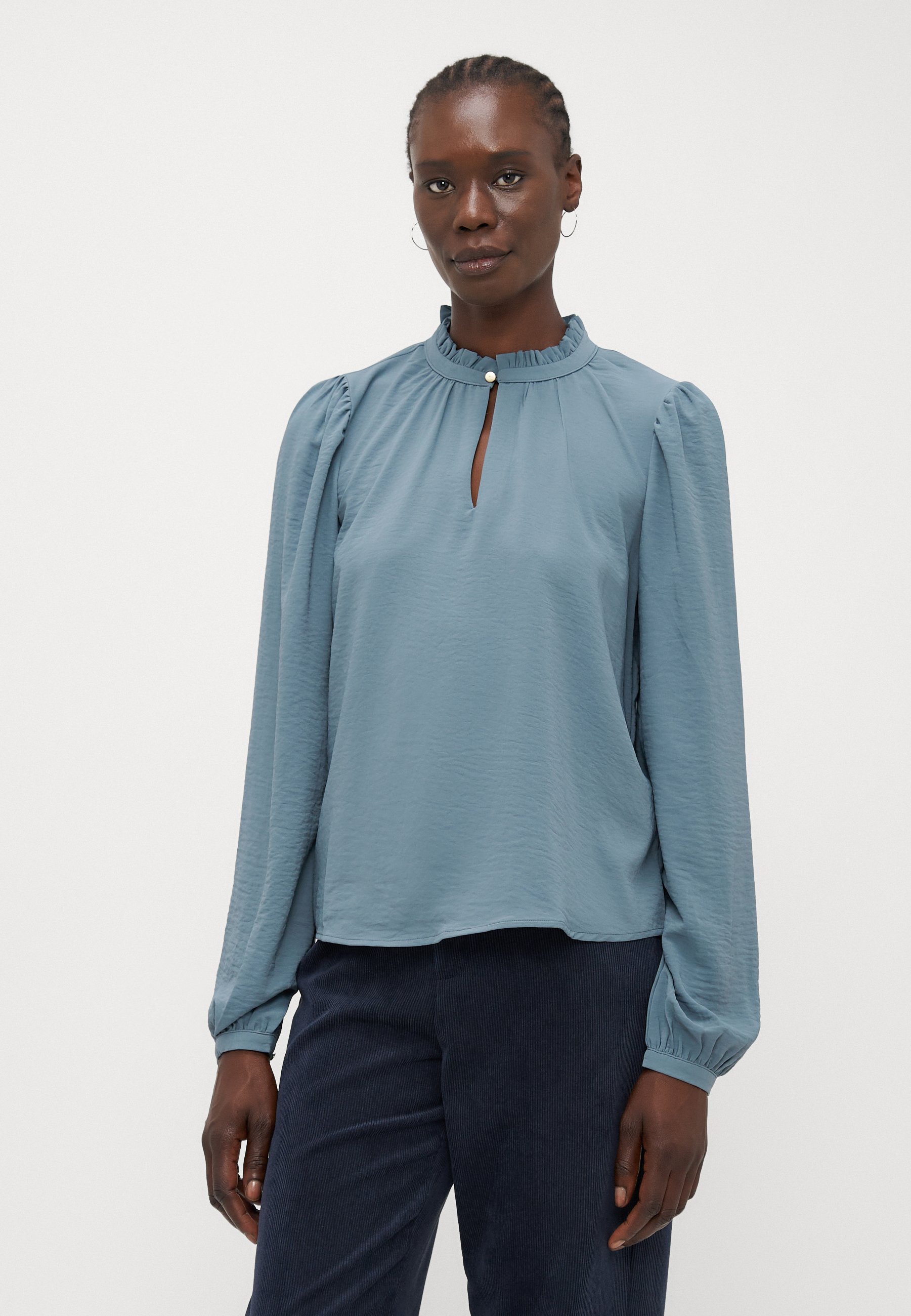 Vero Moda Tall VMANI FRILL - Blouse - stormachtig weer