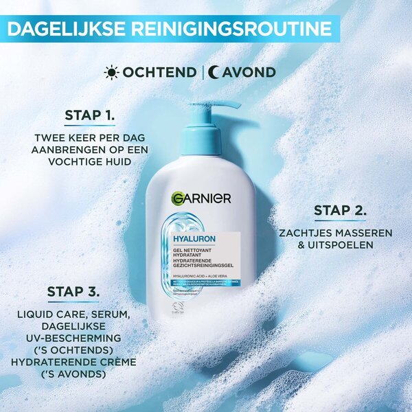 „Garnier Hyaluron+“ drėkinamasis veido valymo gelis, 250 ml