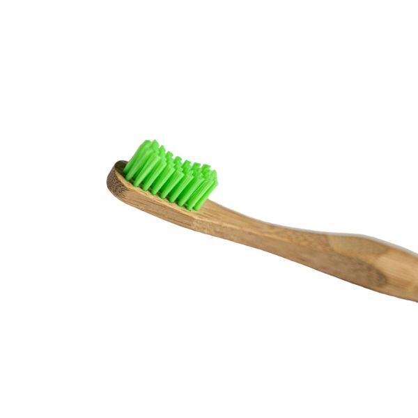 Spazzolino da denti MyMouth in bambù, setole medie, colore verde