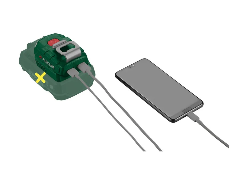 Adaptor USB pentru baterii PARKSIDE® cu LED PAA 20 Li-B3, 20V