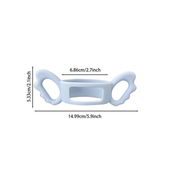 Asas universales de silicona para biberones - 4 piezas, cuadradas extragrandes, ergonómicas y elásticas - Aptas para biberones etiquetados