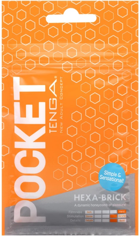 Tenga Pocket Hexa-Brick vienreizlietojamais masturbators