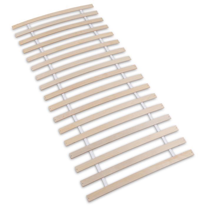 Base de cama PASIA de 90 x 190 e 90 x 200 cm com 17 ripas, sem estrutura, com estrado de ripas pré-perfurado para cama de solteiro.
