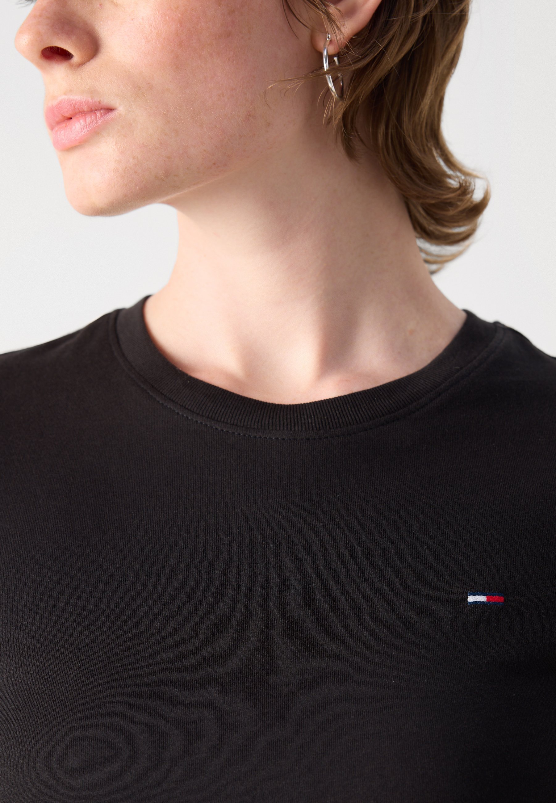 Tommy Jeans T-shirt met ronde hals, 3 stuks - Basic T-shirt - zwart/ecru/mystic pink