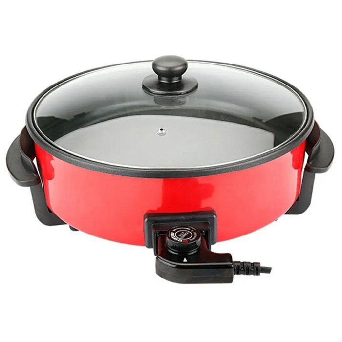 Electric saucepan - ROYAL SWISS - 42 cm - Red - 1500 W - Adjustable thermostat