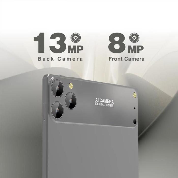 TAKINURU Tablette tactile 11 pouces, tablette Android 15, 32 Go RAM 256 Go ROM,8000 mAh, Type-C,noir