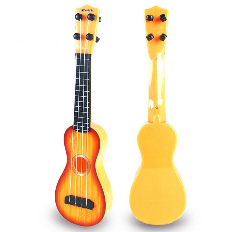 Ukulele giocattolo per bambini – Chitarra musicale simulata a 4 corde – Strumento per giochi di ruolo e musica – Idea regalo per l'infanzia