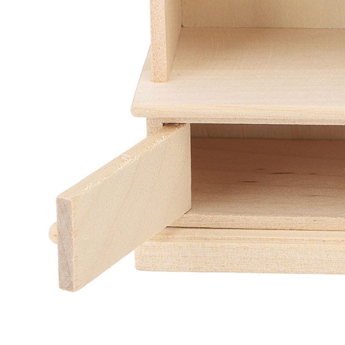 Librería de madera en miniatura para casa de muñecas a escala 1:12, decoración resistente para dormitorio infantil o sala de juegos.