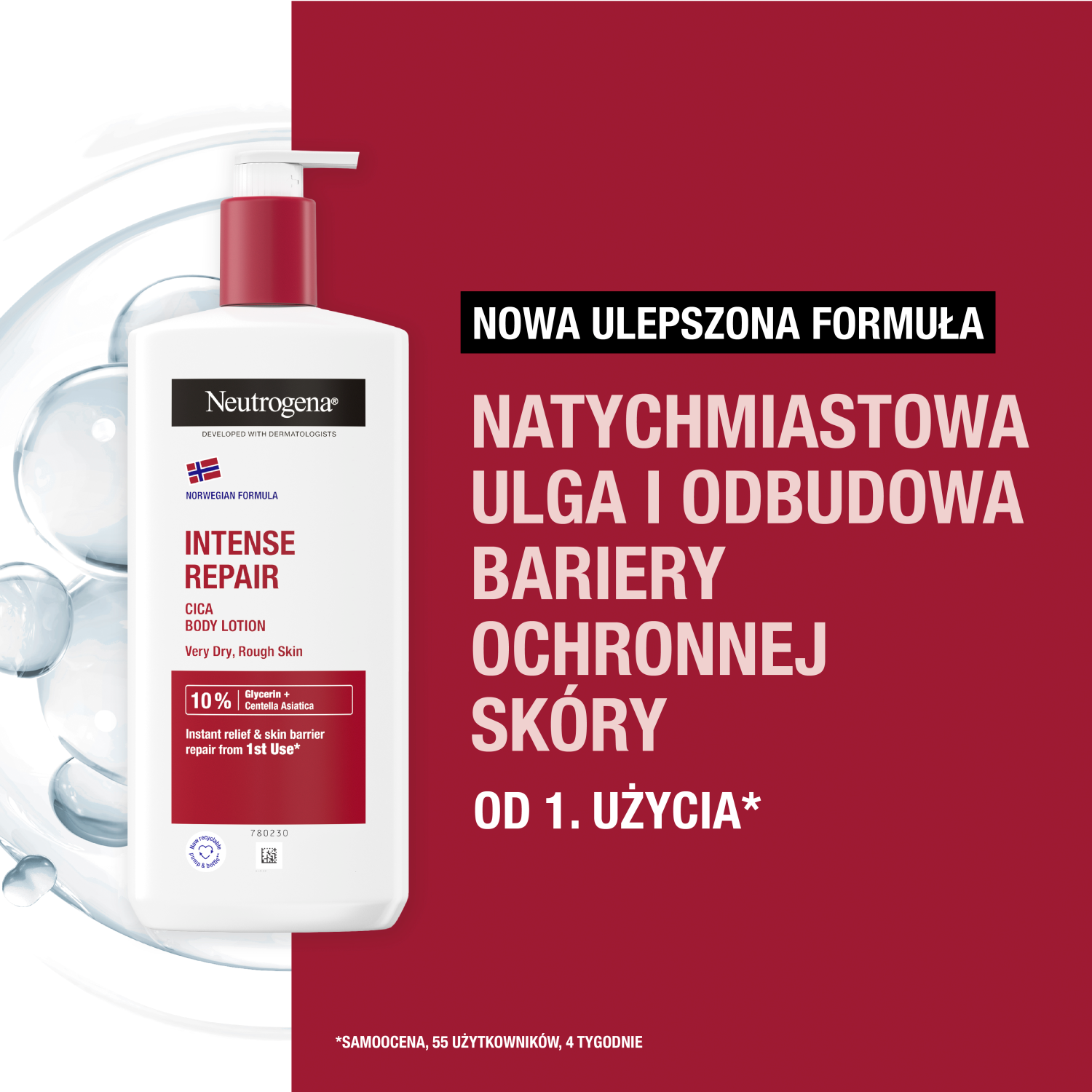 Neutrogena Regenerating Body Lotion for veldig tørr og ru hud 400 ml norsk formel