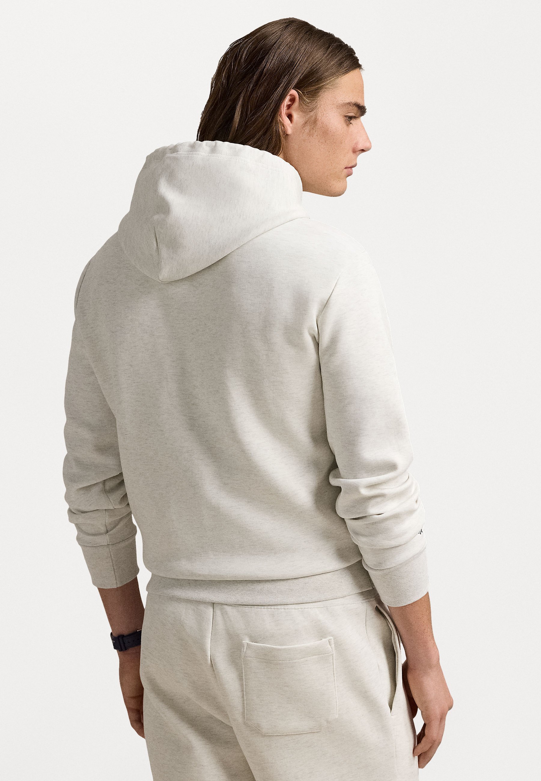 Polo Ralph Lauren LOGO DUBBELGEBREIDE HOODIE - Hoodie - soho heather