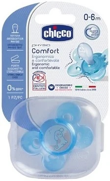 CHICCO Chicco Comfort Boy Silikon-Schnuller 0-6 Jahre 1 Stück Babyartikel