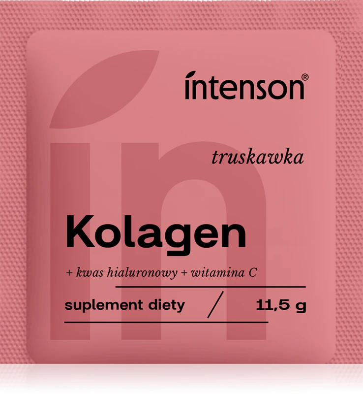 Intenson Colágeno + Vitamina C + Ácido Hialurônico, suplemento alimentar, bebida instantânea de colágeno com ácido hialurônico.