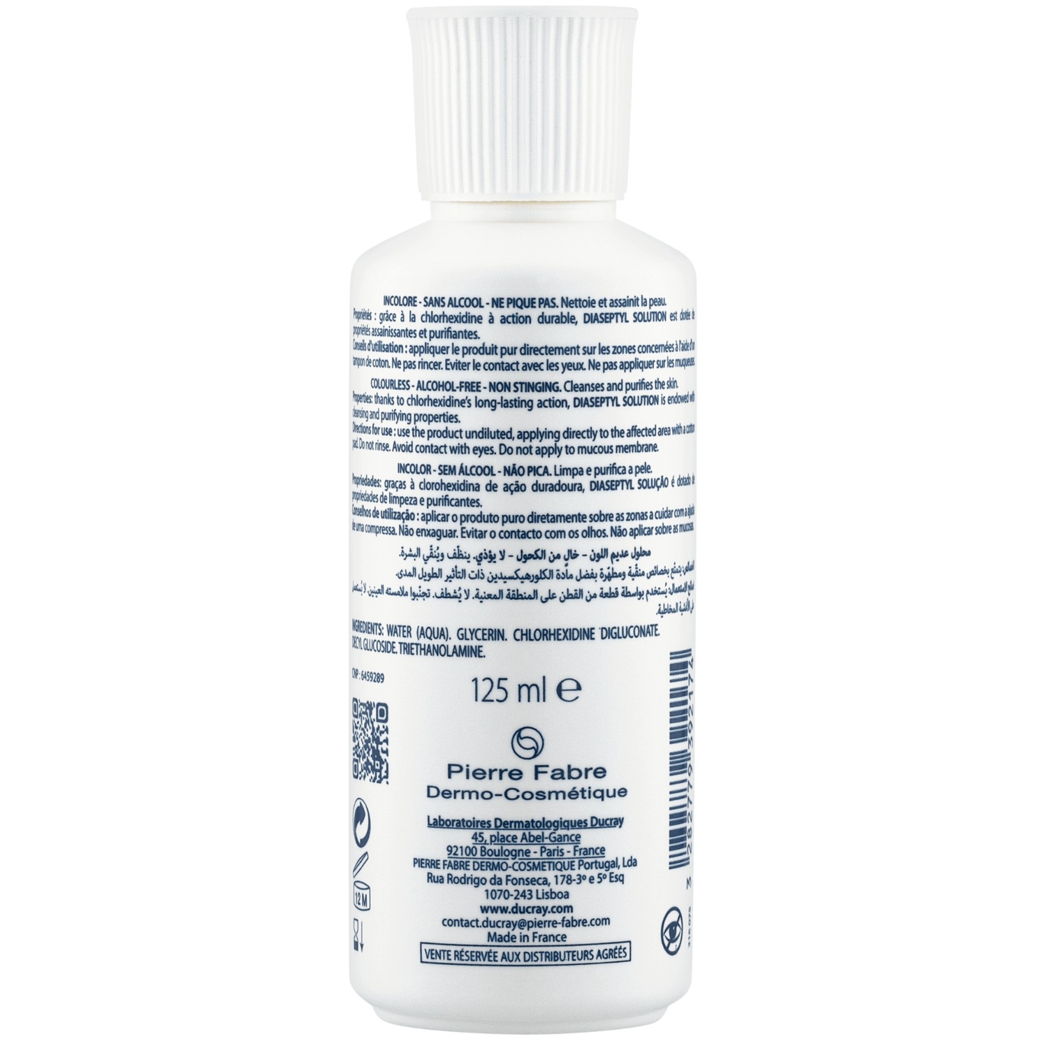 Desodorante corporal Ducray DIASEPTYL solução aquosa - 125 ml