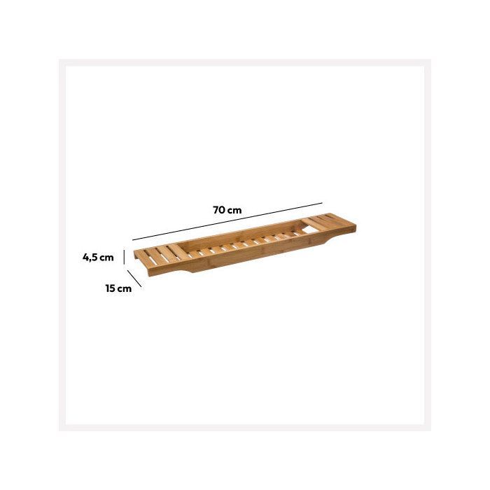 Bandeja de baño de bambú de 70x15 cm - 5 five simply smart