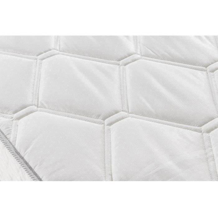 Colchón de muelles y base tapizada de 140 x 190 cm - Confort equilibrado - 23 cm de grosor - DEKO DREAM Hyvyys