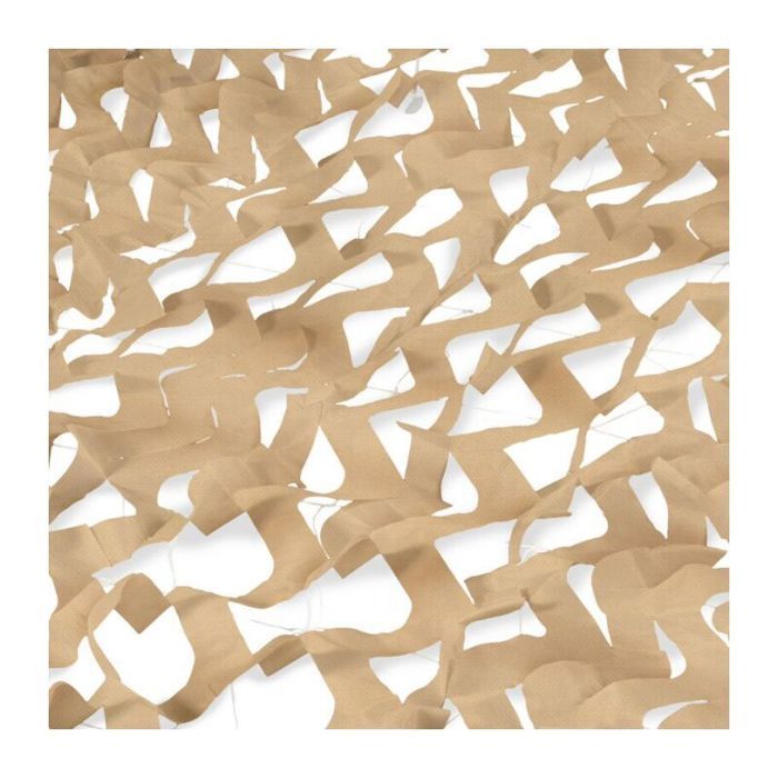 Voile d'ombrage rectangulaire 5x4 m – Camouflage sable – Polyester ajouré avec maille renforcée – Protection UV pour extérieur