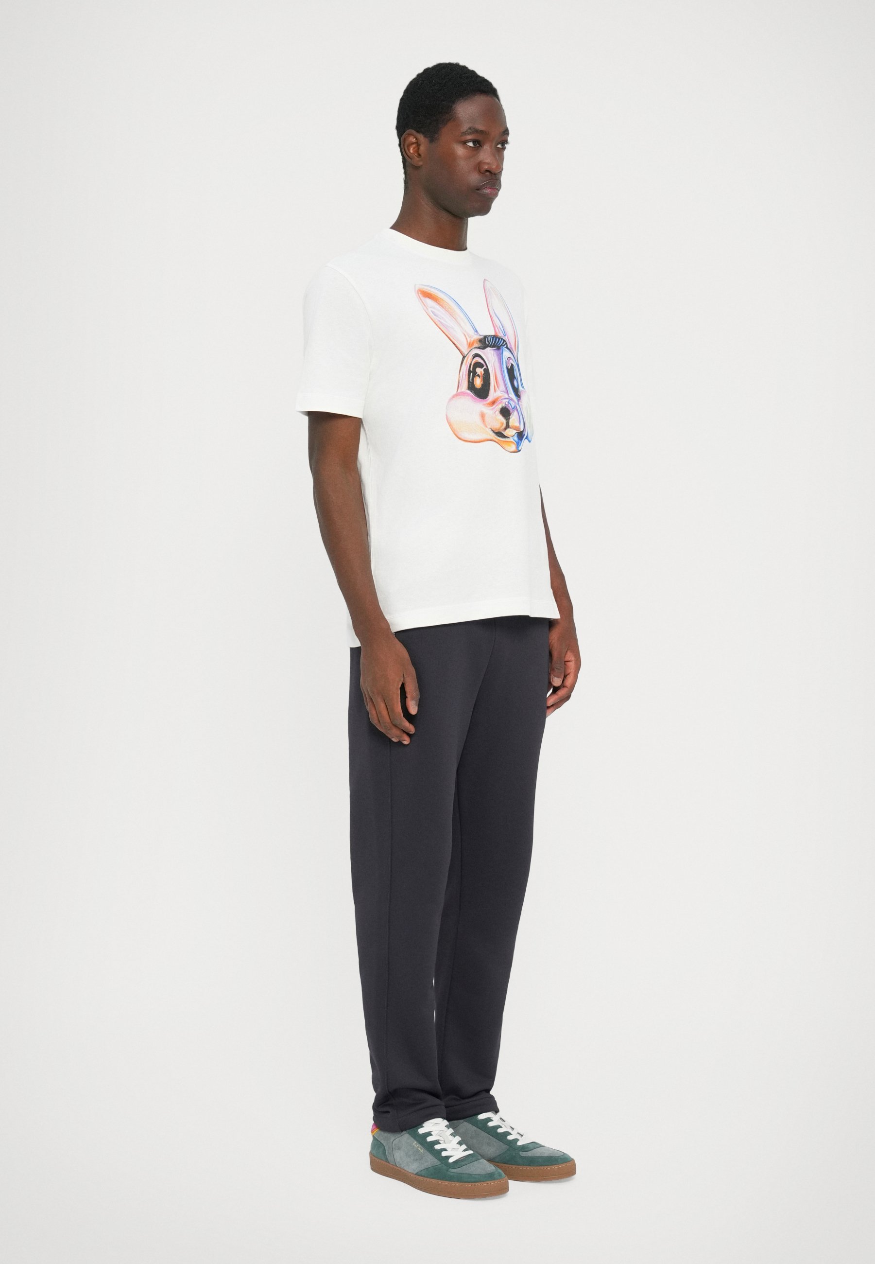 T-shirt imprimé PS Paul Smith pour homme, motif lapin, blanc