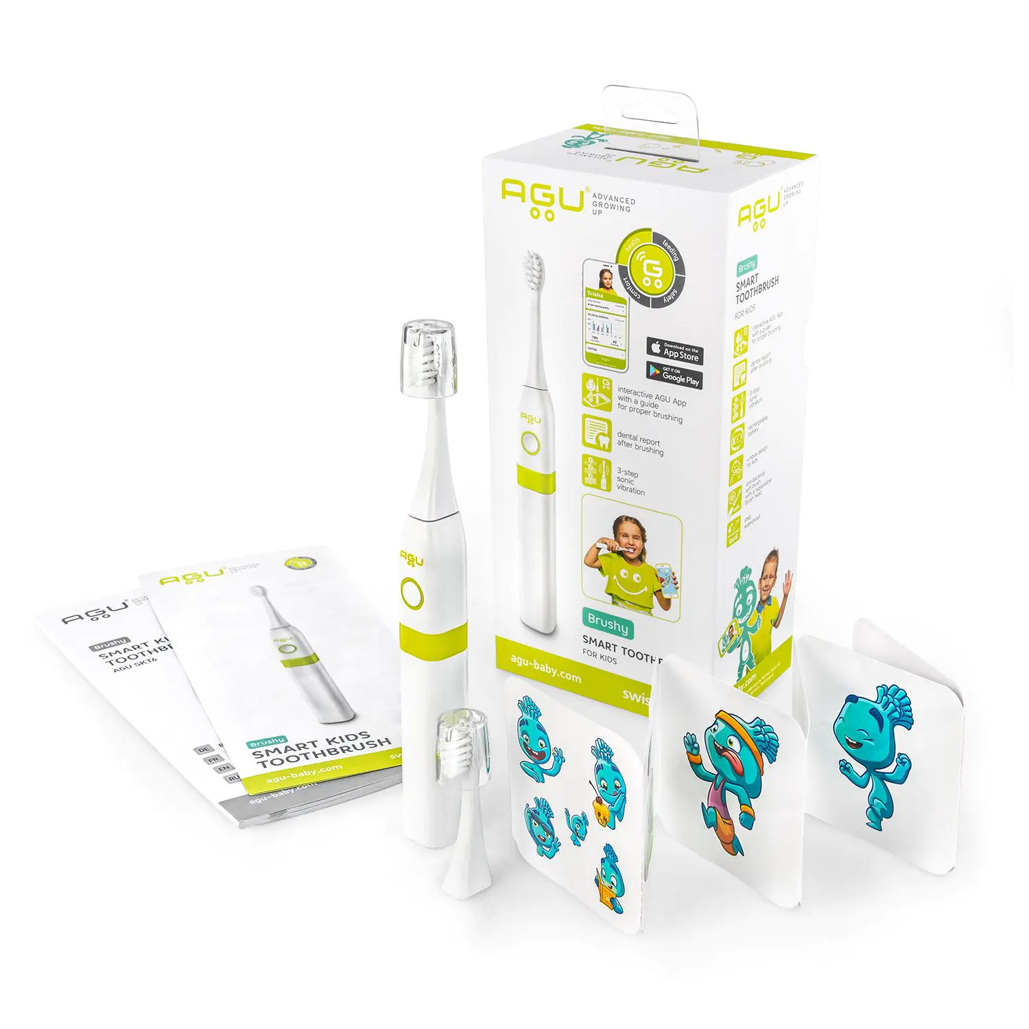 Agu Baby Smart Kids Inteligentna szczoteczka elektryczna z aplikacją Agu SKT6