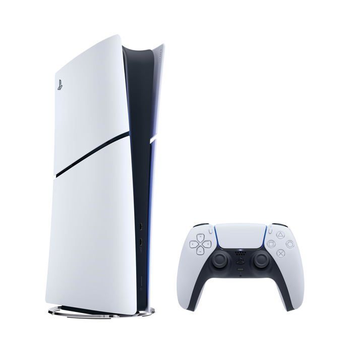 Console de jeu numérique - Sony - PlayStation 5 Slim - 825GB - Blanc - 35.5x13x43 cm - 4.1 kg - 1 batterie lithium-ion
