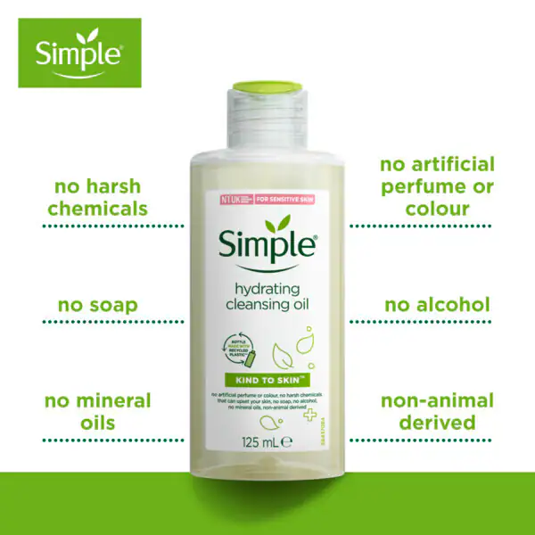 Simple Kind to Skin hydratačný vegánsky čistiaci prostriedok na tvár 125 ml