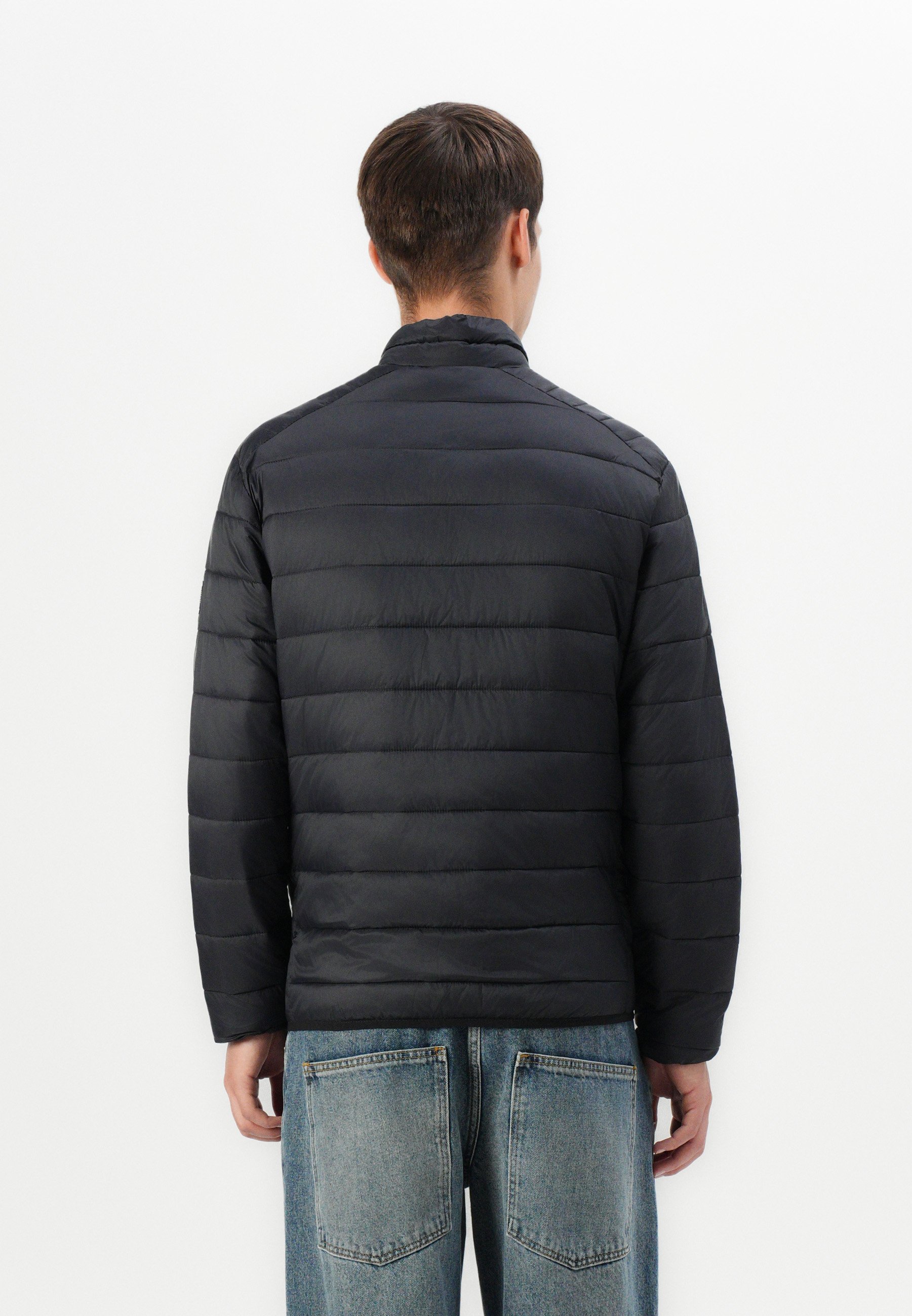 Jack & Jones JJEBRADLEY LIGHT PUFFER COLLAR - Giacca leggera - nera