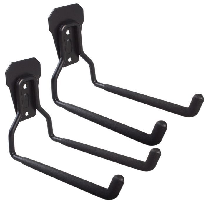 Soporte de pared para garaje - Maclean - MC-440 - Acero - Carga máxima 35 kg - Negro - 2 unidades