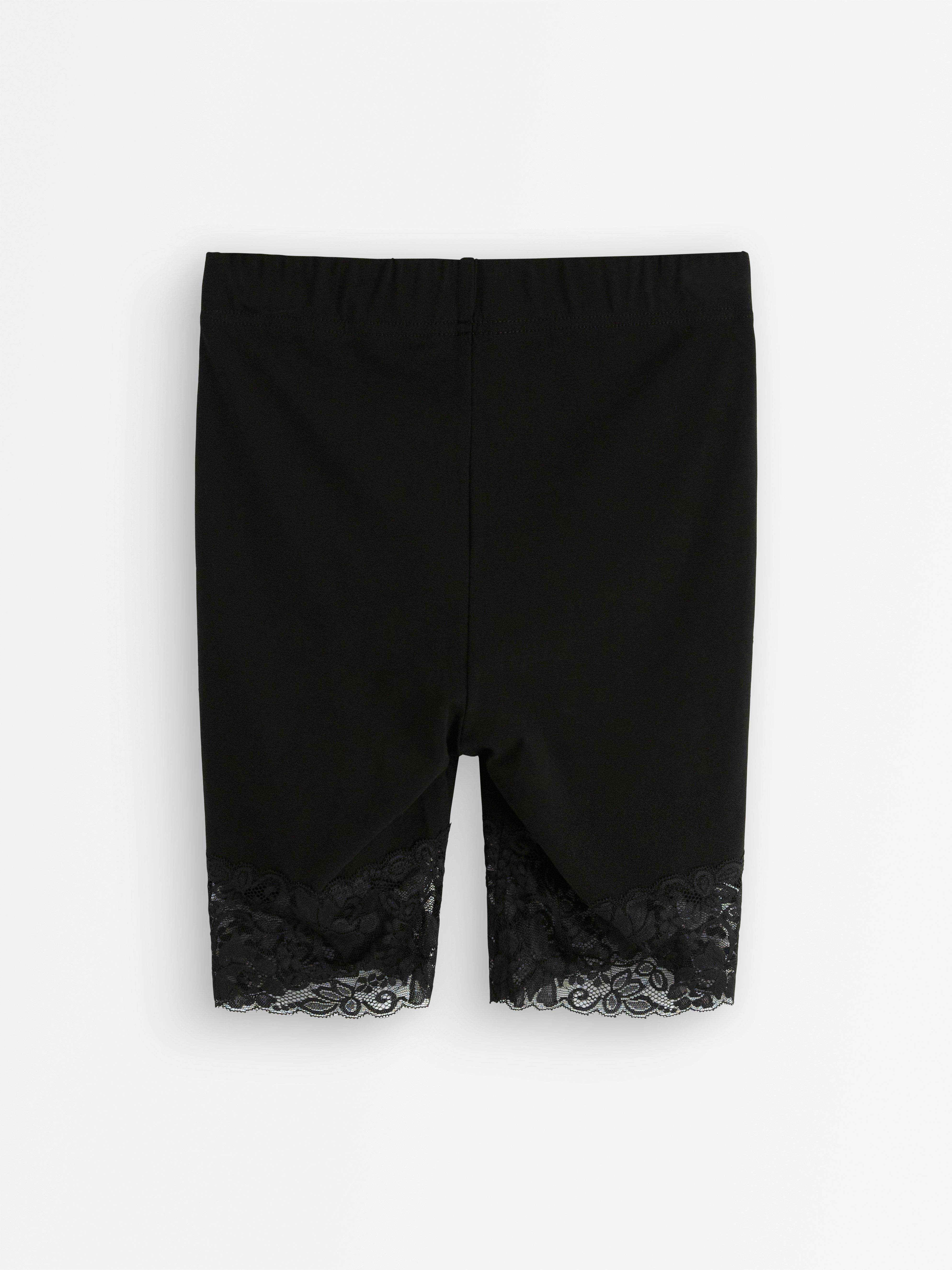 Pantalones cortos de ciclismo con encaje negro