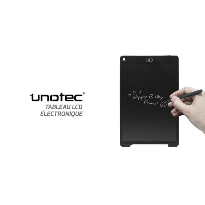 LCD-Whiteboard – UNOTEC – 8,5 Zoll – Touchscreen – Notizfunktion – Schwarz