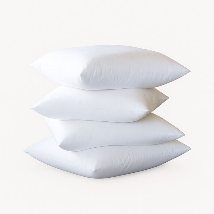 DODO - Set di 4 cuscini morbidi - 60 x 60 cm - 100% poliestere VOLUPT'AIR - Bianco