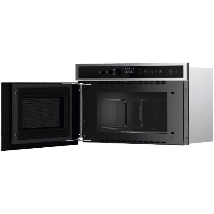 Horno microondas empotrable - WHIRLPOOL - WMN4I4BXF - Acero inoxidable resistente a las huellas dactilares - 22 L