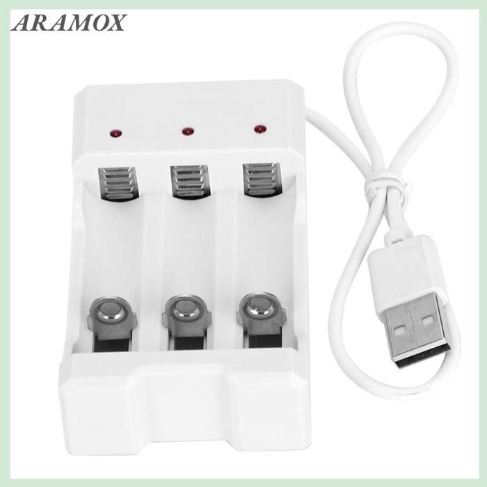 ARAMOX Charger A03 ABS White ABS Résistance à Haute Température 3 Emplacements USB pour la Charge de video videoprojecteur