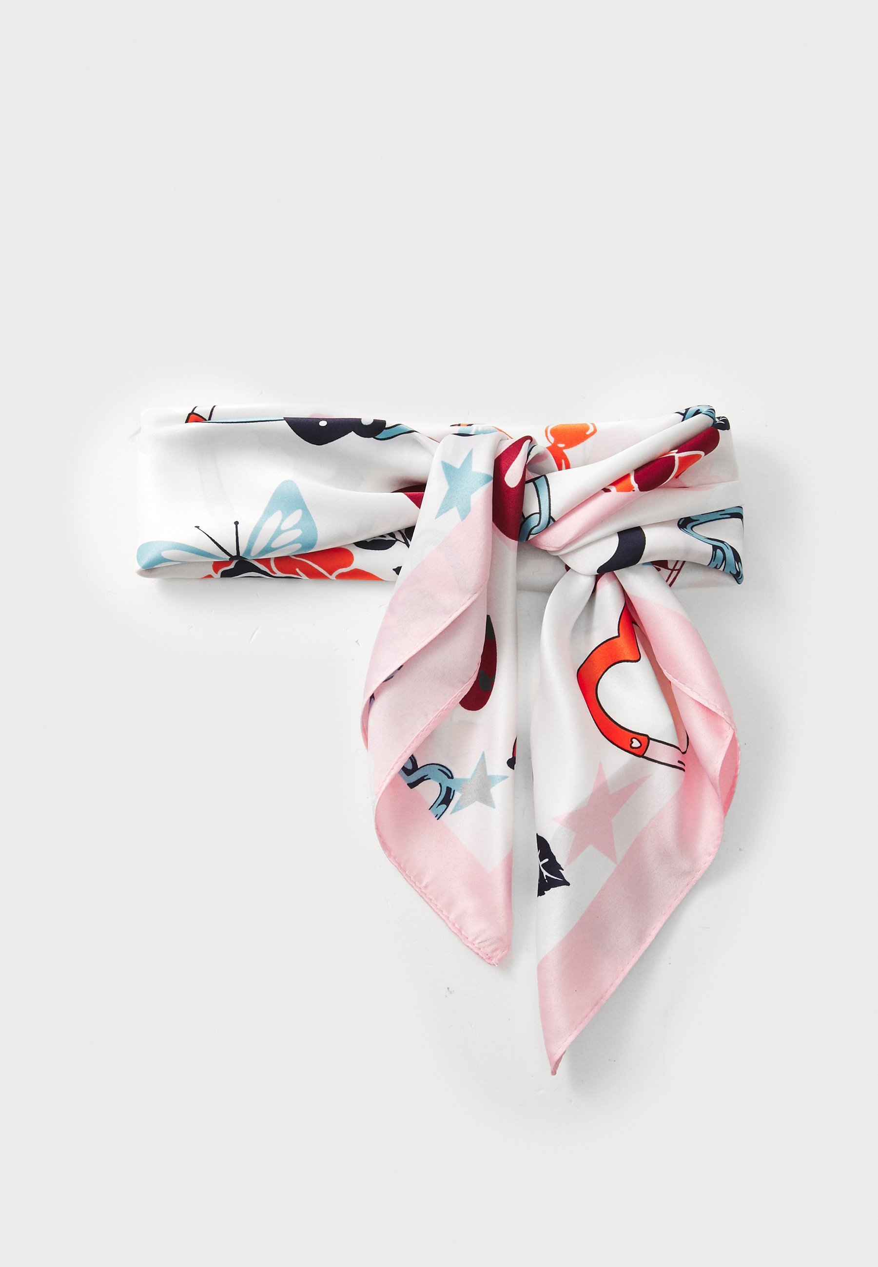 Foulard Even&Odd - bianco sporco/rosa/arancione