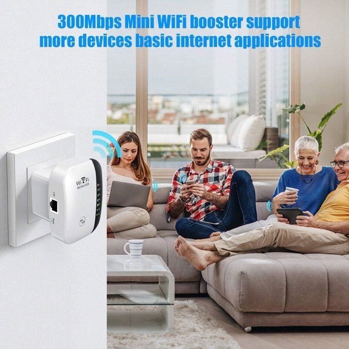 Répéteur WiFi - Lot de 2 - Prise répétrice WiFi - Amplificateur de signal pour la maison - Installation en un clic - Répéteur WiFi