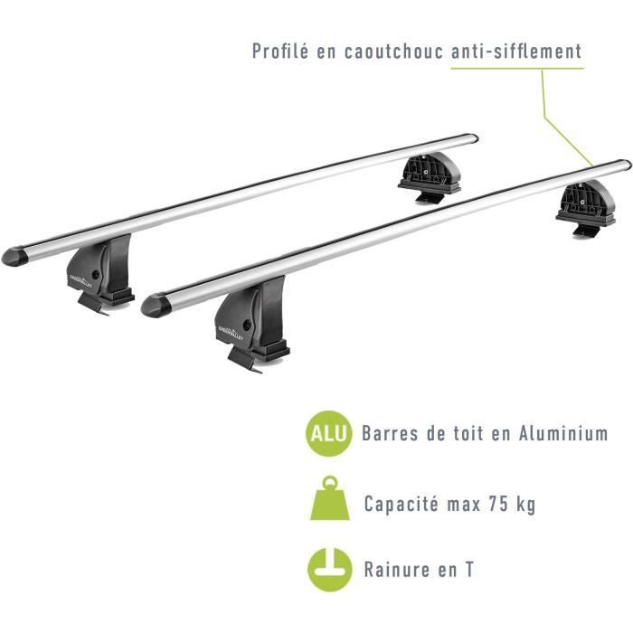 Juego de 2 barras de techo - GREEN VALLEY - Easy One No. 21 - Aluminio - Montaje estándar en techo - Hasta 75 kg