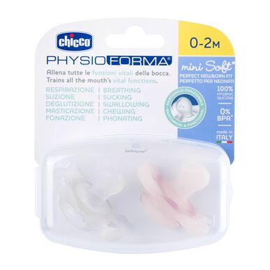 Chicco Mini Soft dudlík 0-2M 2 kusy 2 kusy