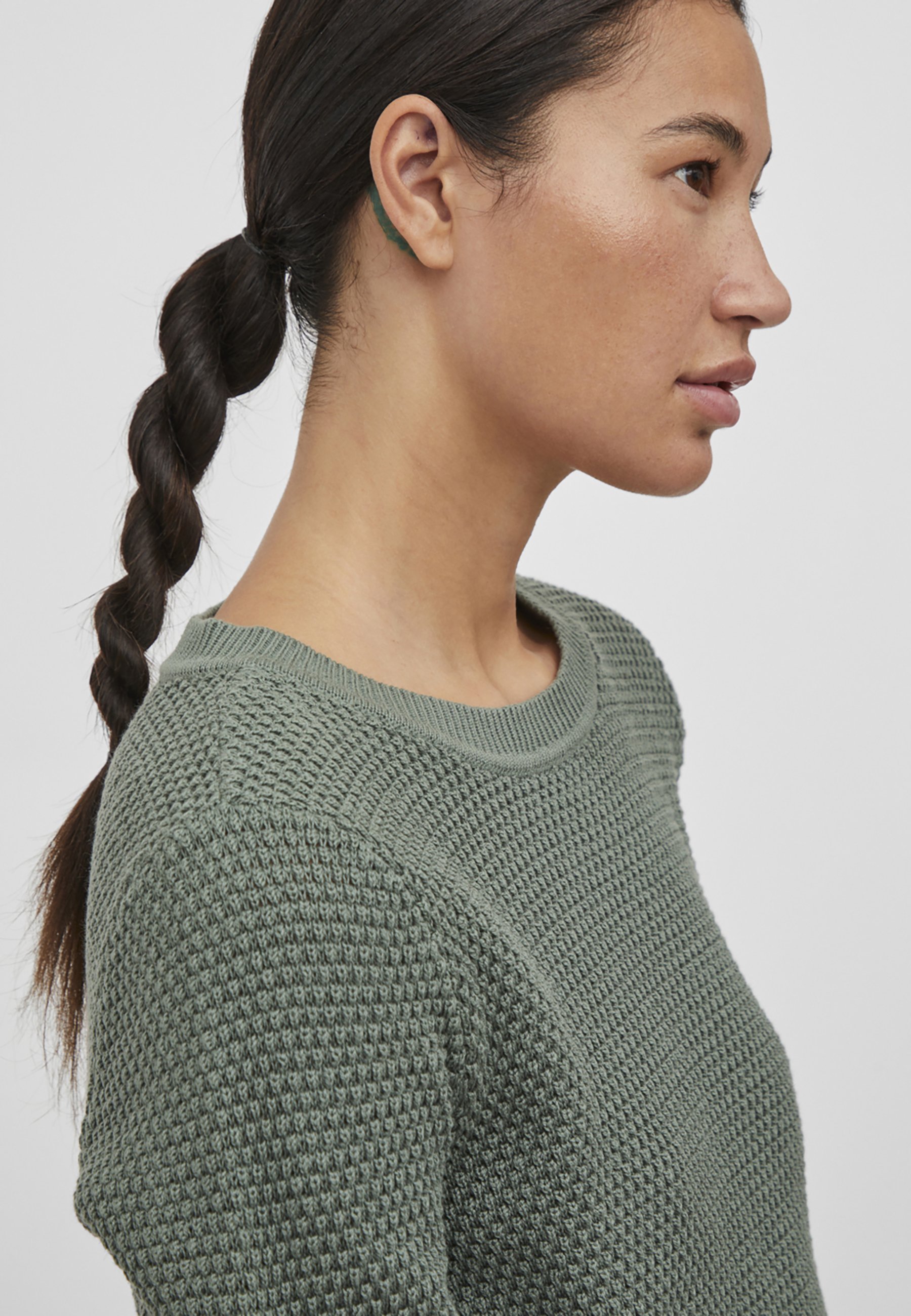 VILA VIDALO O-NECK L/S - NOOS - Sweter - wieniec laurowy