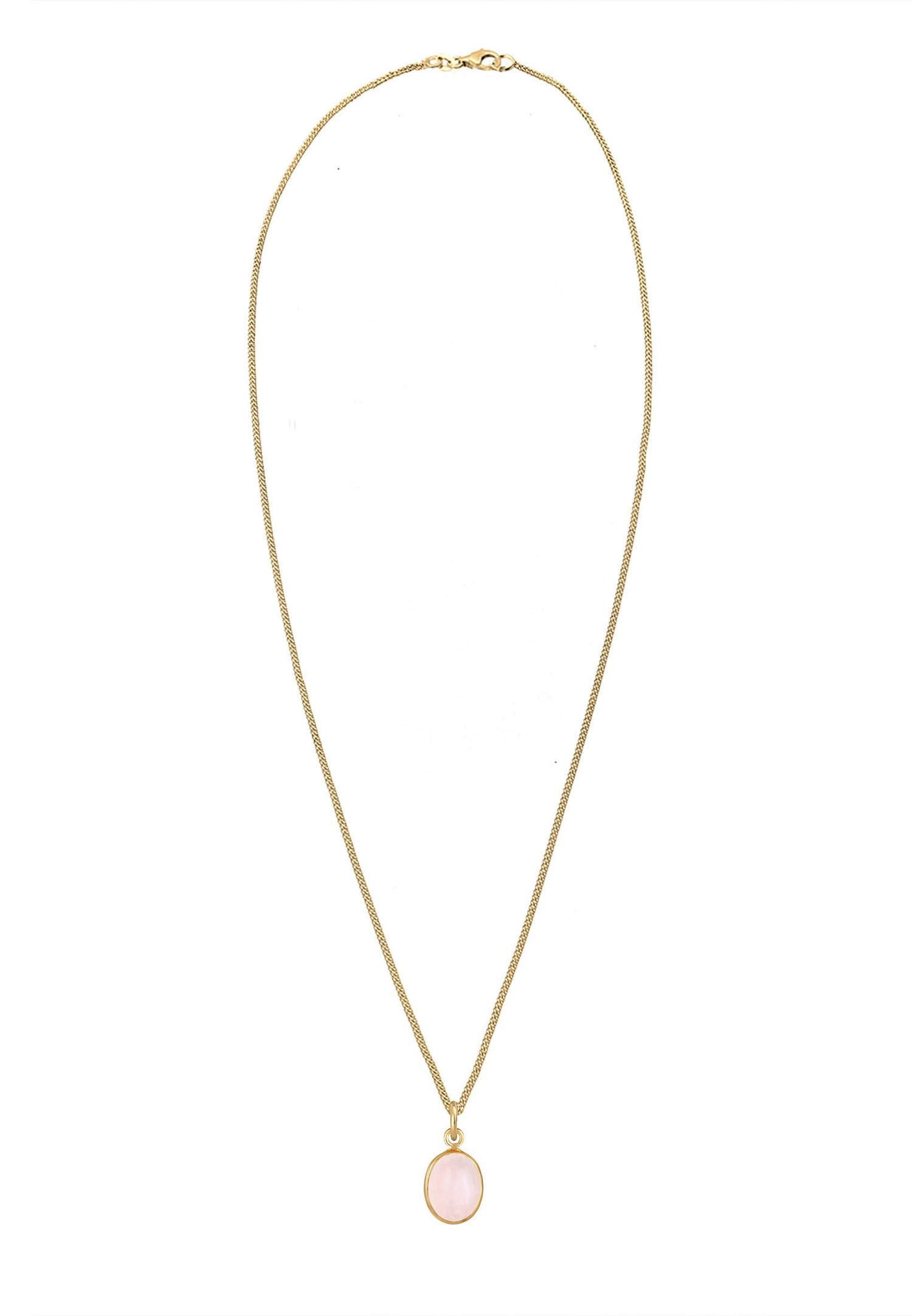 Elli Femmes Pendentif Solitaire Basique Élégant avec Quartz Rose en Argent Sterling 925