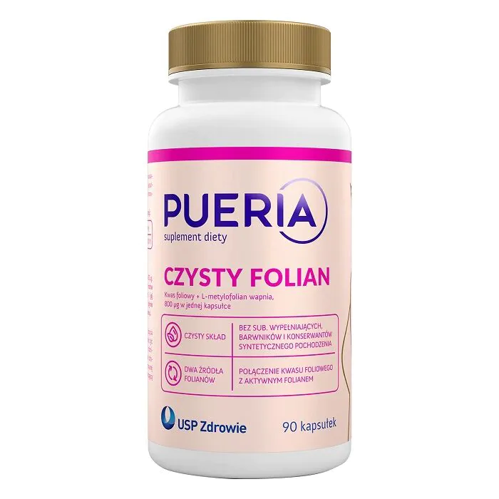 Pueria Czysty Folian, Suplement diety dla kobiet w ciąży, Kapsułki