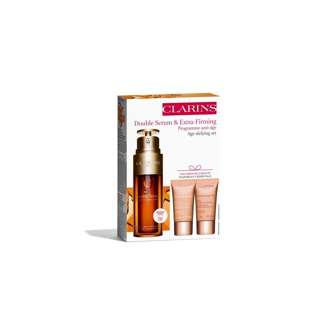 Sada na starostlivosť o tvár Clarins Double Serum & Extra Firming Anti-Aging Care – 1 kus