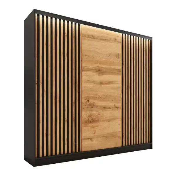 Szafa przesuwna z lamelami 200 cm LOFT wotan
