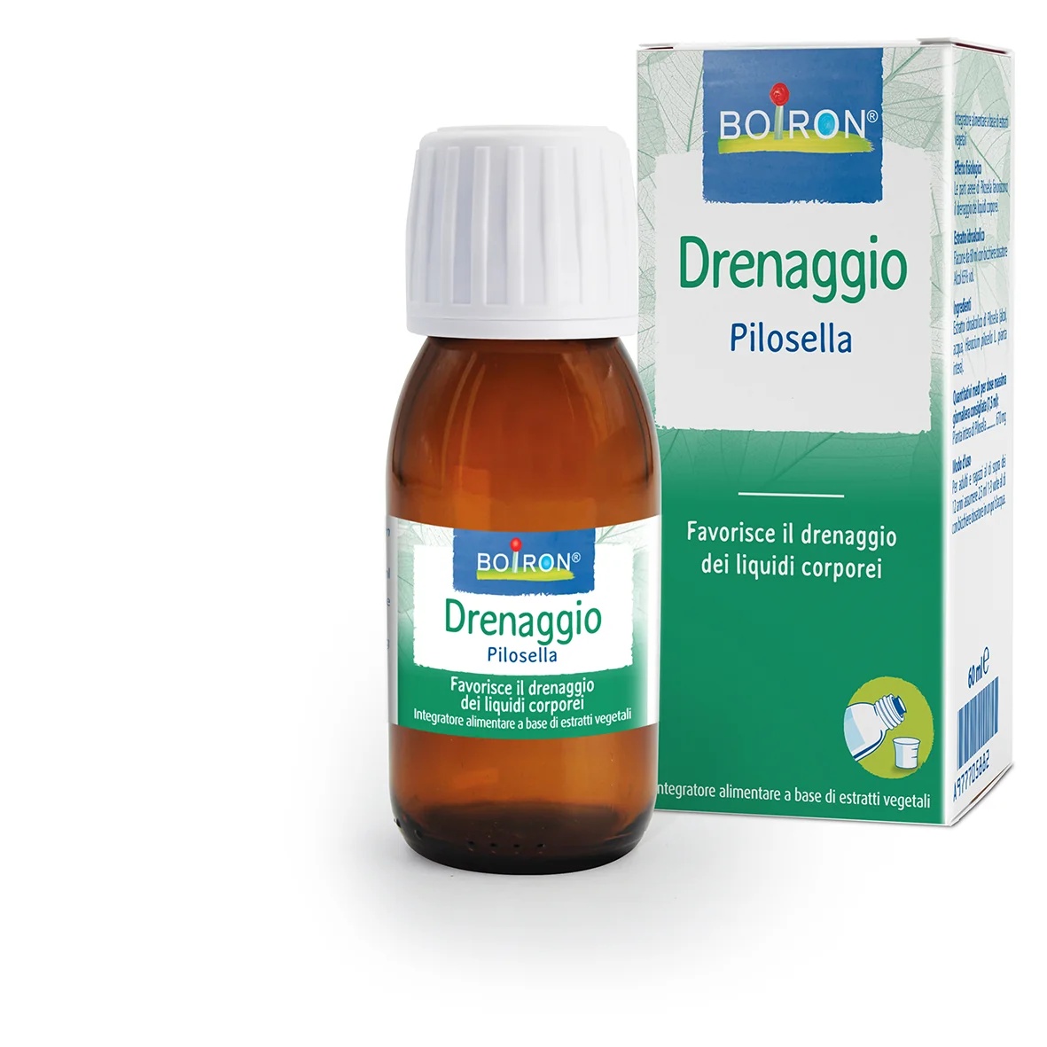 BOIRON Boiron Drainage Pilosella 60 ml ondersteunt de afvoer van lichaamsvocht.