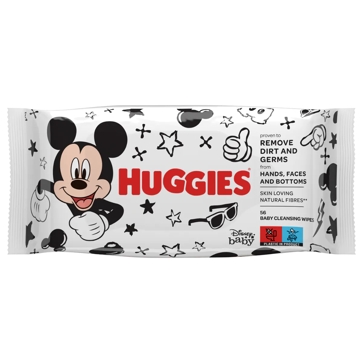Huggies Baby Wipes Mickey Mouse chusteczki nawilżane 56 szt.
