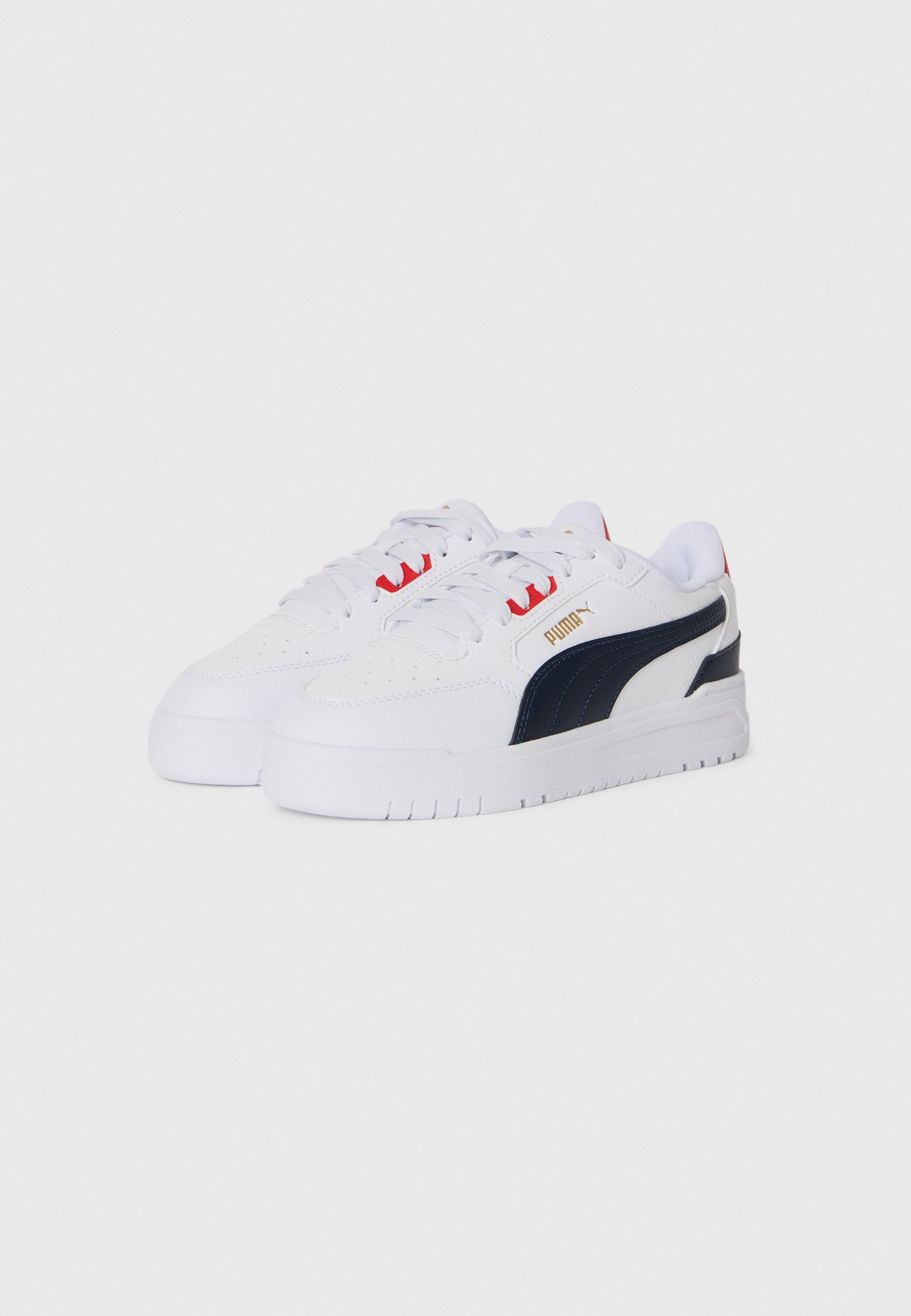 Puma SHUFFLE DOWNTOWN UNISEX - Sneakers - wit/nieuw marineblauw/voor altijd rood